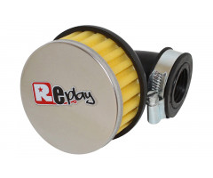 Filtro de aire Replay R Caja acodado Amarilla/cromado Ø28/35mm