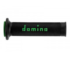 Puños Domino A010 Road Racing 126mm Abierto Negro / Verde