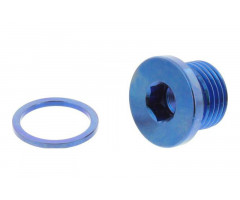 Tornillo de vaciado de aceite Pro Bolt M16x1.50 10mm Titanio Azul