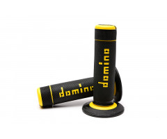 Puños Domino A020 MX 118mm Cerrado Negro / Amarillo