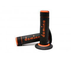 Puños Domino A020 MX 118mm Cerrado Negro / Naranja