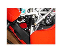 Topes de direccion de goma PW Bridas incluidas Negro Ducati Panigale 1199 / BMW S 1000 RR ...