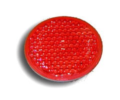 Catadioptrico con adhesivo ULO redondo 73mm Rojo