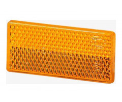 Catadioptrico con adhesivo Hella rectangular 70x31,5x5mm Naranja
