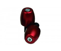Contrapesos de manillar TRW Alu 13mm ovales Rojo