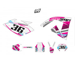 Kit de adhesivos Dam-Sport Racing Blanco Rieju MRX / SMX 2008