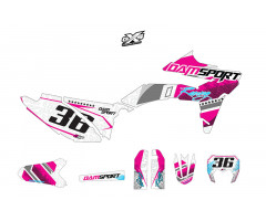 Kit de adhesivos Dam-Sport Racing Blanco Sherco 50 SM / SE 2011-2013