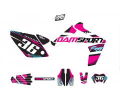Kit de adhesivos Dam-Sport Racing Negro Rieju MRT Pro 2009 - 2020