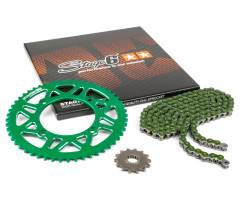 Kit de cadena Stage6 CNC paso 420 13x53 Verde Beta RR