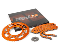 Kit de cadena Stage6 CNC paso 420 14x53 Naranja Beta RR