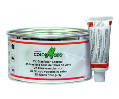 Masilla vidrio fibroso Colormatic 1kg Verde / Gris