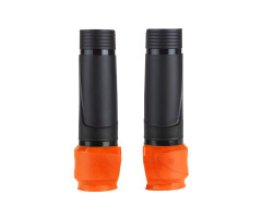Protectores de botella de horquilla Polisport Superior Universal Negro / Naranja
