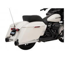 Silenciador de escape Drag Specialties Slip-On Cromado Harley Davidson FXE-80 1340 / FLHR 1745 ...