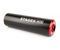 Silenciador de escape Stage6 50-80cc paso izquierda Rojo / Negro