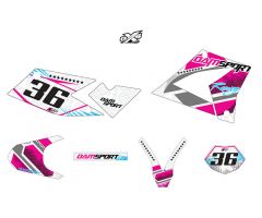Kit de adhesivos Dam-Sport Racing Blanco CPI SMX SM 2013 / 2014