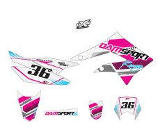 Kit de adhesivos Dam-Sport Racing Blanco Derbi DRD Racing 2011 - 2015