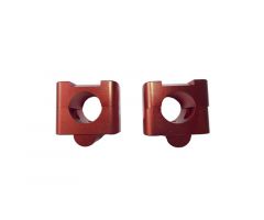 Torretas de manillar Concept CNC para adaptar manillar de 28,6mm Rojo