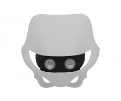 Plaque phare Replay avec halogène 2x20W Enduro Blanc