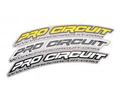 Autocollant Pro Circuit pour garde-boue avant Blanc