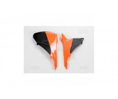 Cache de boite filtre à air UFO Orange / Noir KTM 250 SXF 2015
