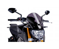 Bulle / Pare-brise Puig Touring New Generation Naked, Fumée foncé Yamaha MT-09 850 / MT-09 850 A ...