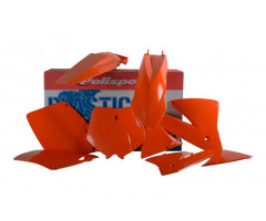 Kit plastiques complet Polisport Orange / Noir KTM EXC 520 / EXC 125 2T ...