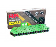 Chaine RK X-RING 525XSO/108 Ouverte avec attache à river Vert