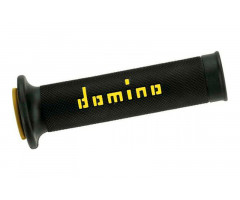 Poignées Domino A010 Road Racing 126mm Ouverte Noir / Jaune