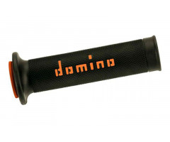 Poignées Domino A010 Road Racing 126mm Ouverte Noir / Orange