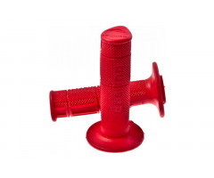 Poignées Domino Enduro 118mm Fermée Rouge