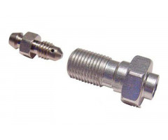 Tornillo banjo simple Speed Brakes M10x1.00 Plateado con purga de aire