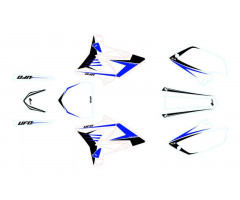 Kit déco UFO pour kit plastique Restylé Blanc / Bleu Yamaha 125 YZ 2002-2014