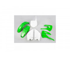 Kit plastiques complet UFO Blanc / Vert Kawasaki 85 KX restylé 2011-2012