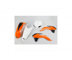 Kit plastiques complet UFO Orange / Blanc / Noir KTM 85 SX 2013-2016