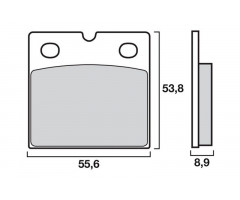 Plaquettes de frein Brembo 07BB14SP Métal Fritté