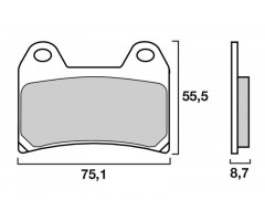 Plaquettes de frein Brembo 07BB19SA Métal Fritté