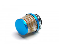 Filtre à air Replay grille chrome diamètre Conique Bleu Ø28/35mm