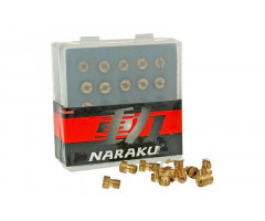 Coffret de 10 gicleurs principaux Naraku 100-120 M5 pour carburateur Origine GY6