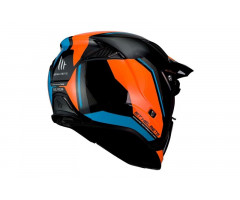 Casque trial Mt Streetfighter Sv Twin Orange Fluo / Bleu Turquoise