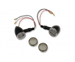 Clignotants Drag Specialties Bullet LED Design 2 Noir brillant
