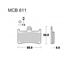 Plaquettes de frein avant TRW Hiper Carbone CRQ 6 heures d'utilisation maxi Yamaha MT-09 850 / YZF-R6 600 ...