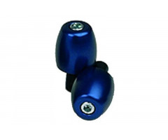 Embouts de guidon TRW Alu 13mm ovales Bleu