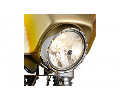 Enjoliveur de feu avant avec clignotants LED Arlen Ness Chromé Harley Davidson FLHRI 1450 EFI / FLHR 1450 ...