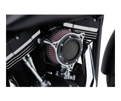 Filtre à air Cobra RPT Chromé / Noir Harley Davidson FXE-80 1340 / FLHR 1745 ...