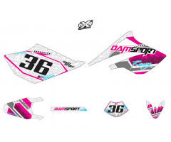 Kit déco Dam-Sport Racing Blanc Beta RR 50 2006 - 2010