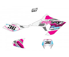 Kit de adhesivos Dam-Sport Racing Blanco DERBI DRD Evo 2009