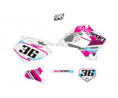 Kit de adhesivos Dam-Sport Racing Blanco Sherco 50 HRD 2003-2005