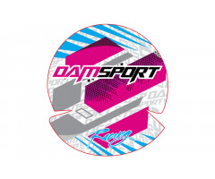 Kit déco de carter d'embrayage Dam-Sport Racing Blanc AM6 avant 2005