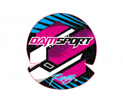 Kit déco de carter d'embrayage Dam-Sport Racing Noir AM6 avant 2005