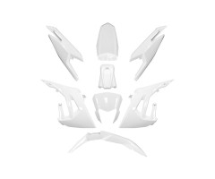 Kit carénages P2R 8 pièces Blanc Derbi Senda X-Trem 2018-2021